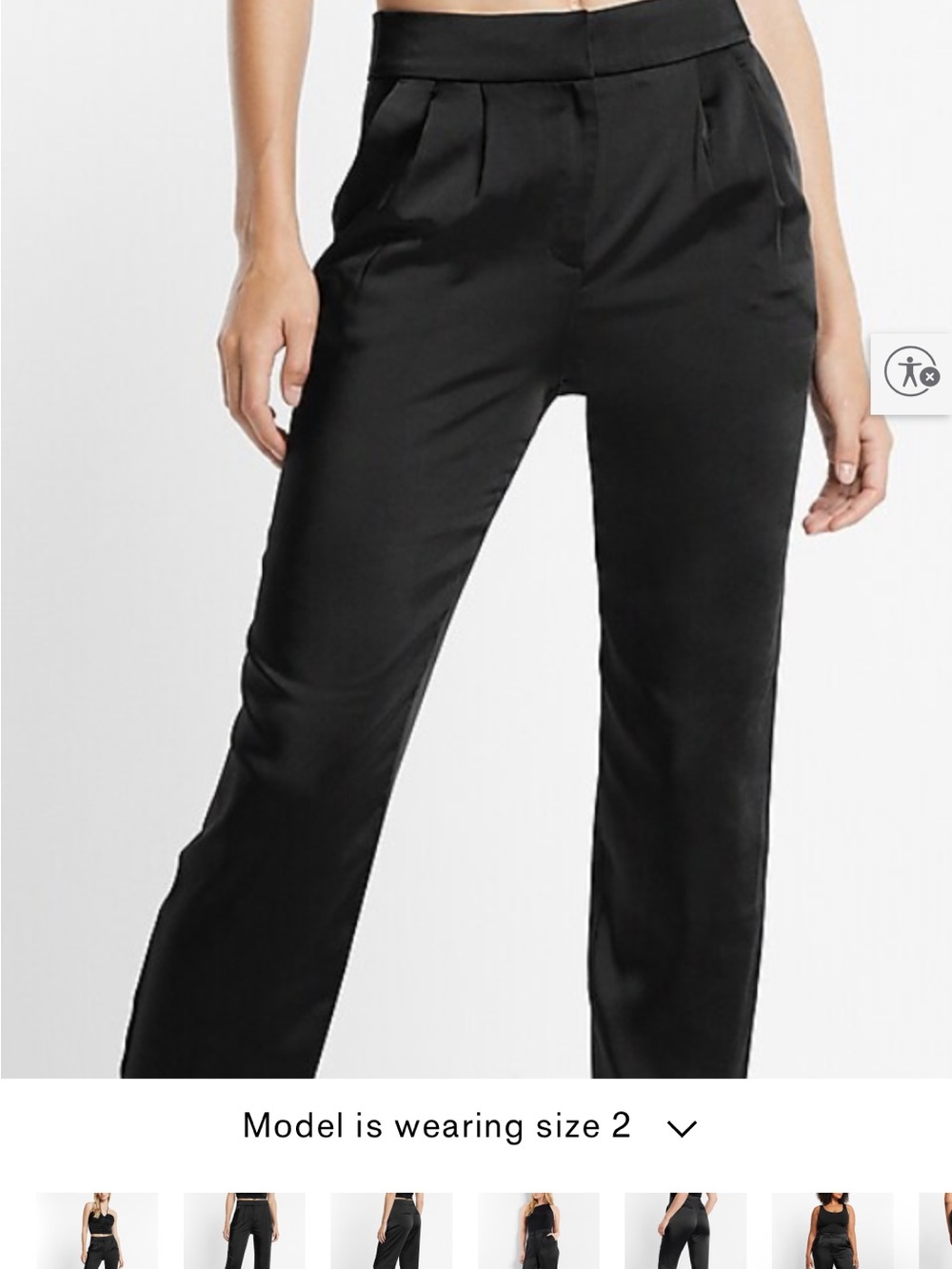 Express Black Cropped Tailored Ankle Pants